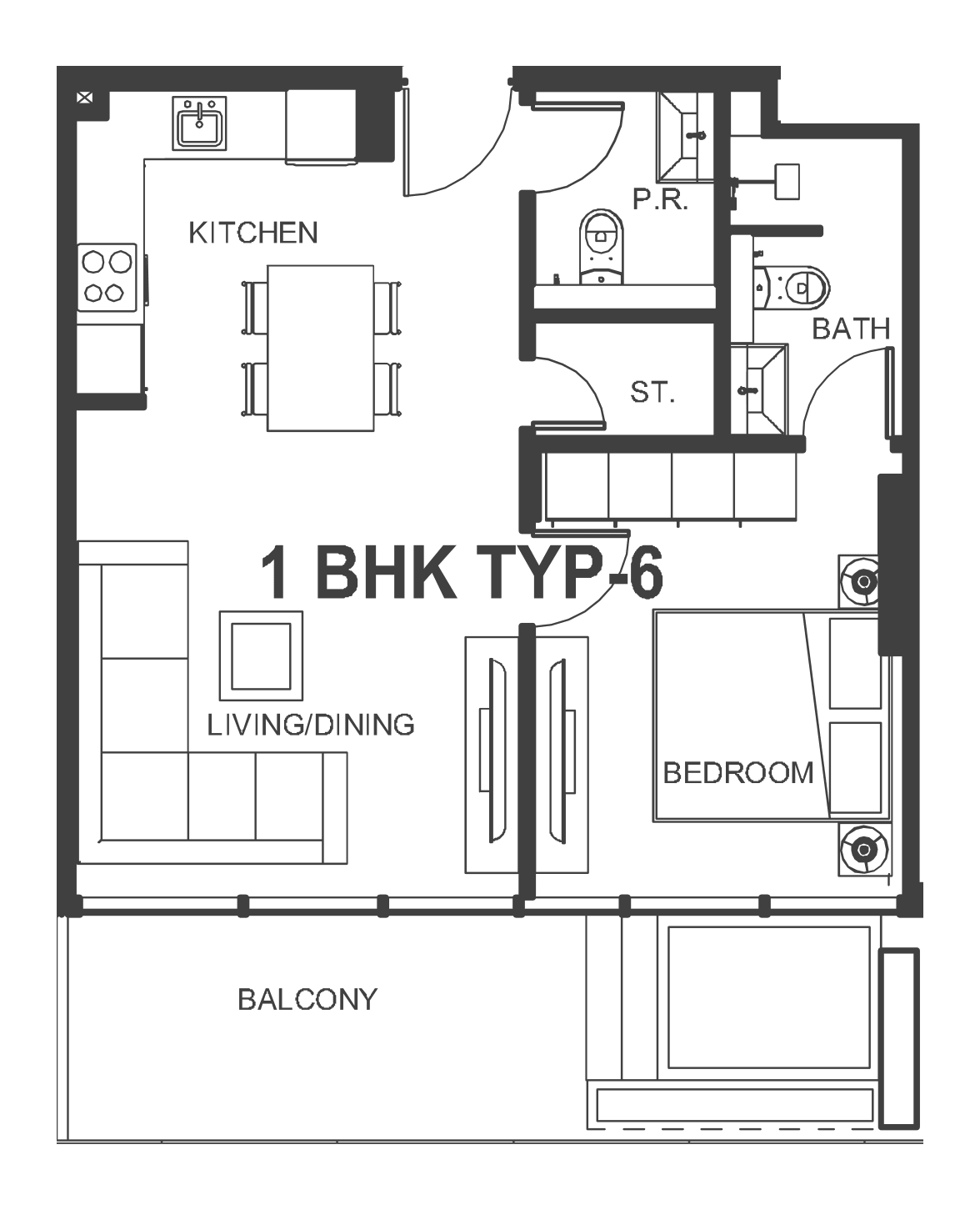 Floor plan, unit GH 503