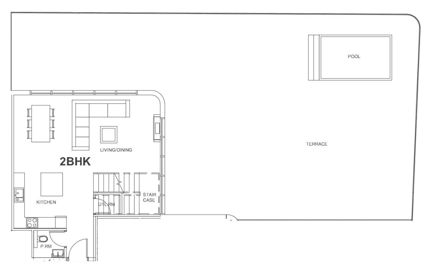 Floor plan, unit 101