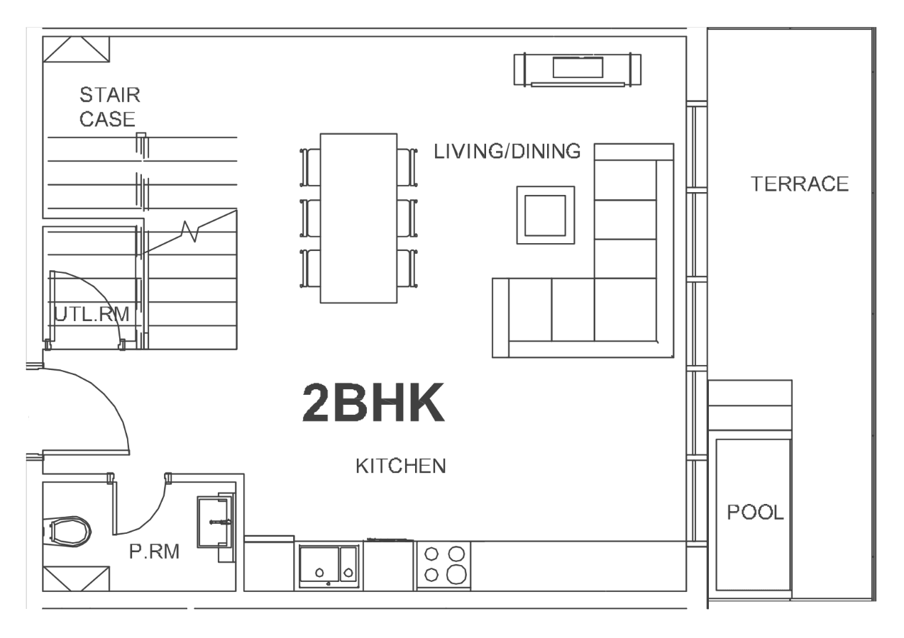 Floor plan, unit 403