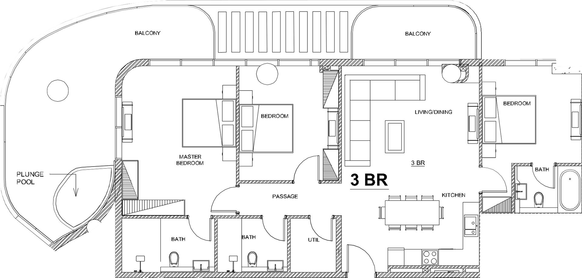 Floor plan, unit 1202
