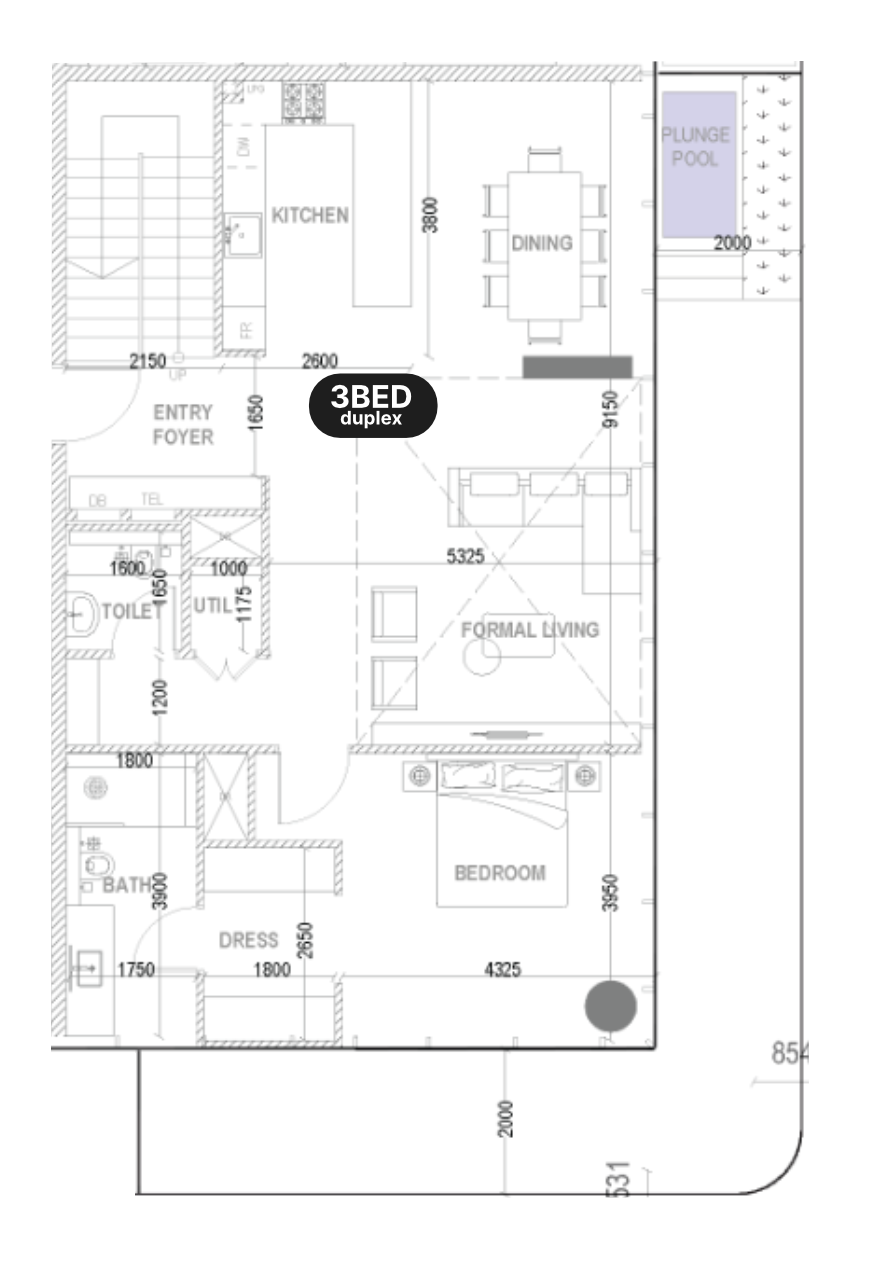 Floor plan, unit 1103
