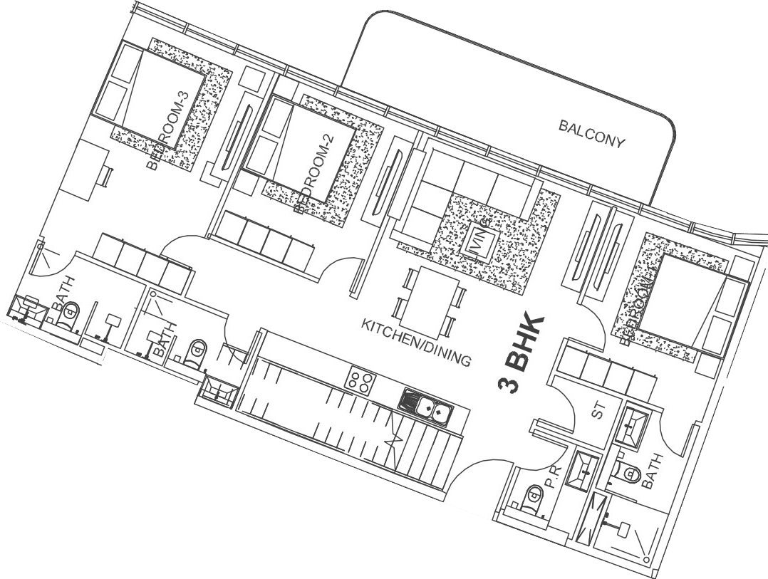 Floor plan, unit 705