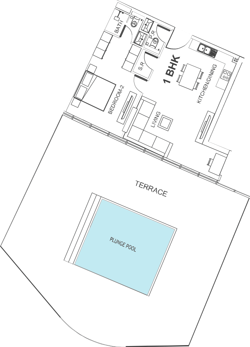 Floor plan, unit 103