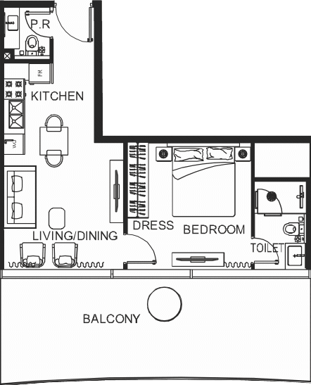 Floor plan, unit 3501