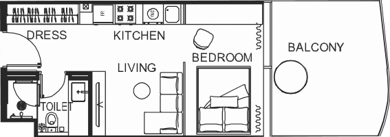 Floor plan, unit 3519