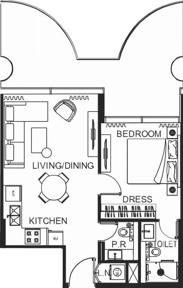 Floor plan, unit 2024
